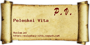 Peleskei Vita névjegykártya